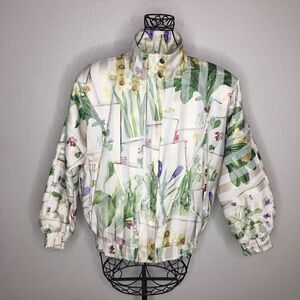 Ribbons Distinctive Weekend Wear Floral Jacket Womens Size M Made In Canada